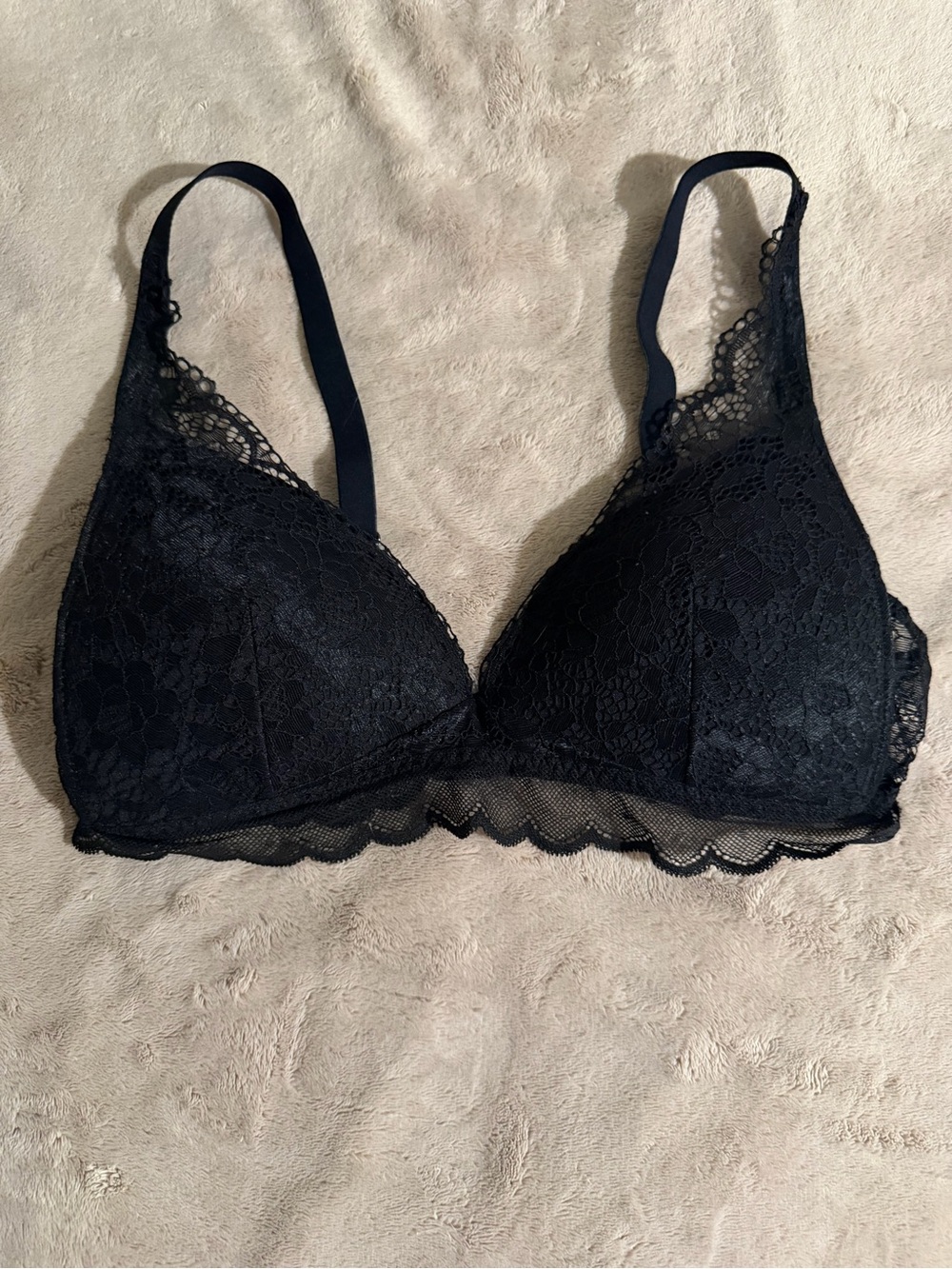 H&M Black Lace Triangle Bralette